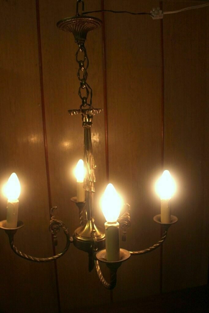 Italian Heavy Bronze Empire Lamp Ceiling Chandelier Lamp 5 Lights 65 X 50 Cm photo 225.0