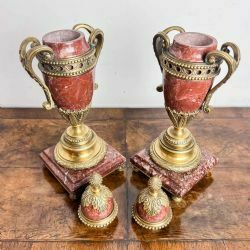 photo vinterior A Pair Of French Rouge Marble And Gilt Bronze Cassolettes