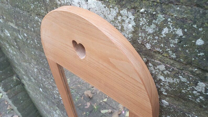 Top Quality Long Golden Ash Or Oak Mirror With Heart Motif. Lover’s Mirror photo 95.0
