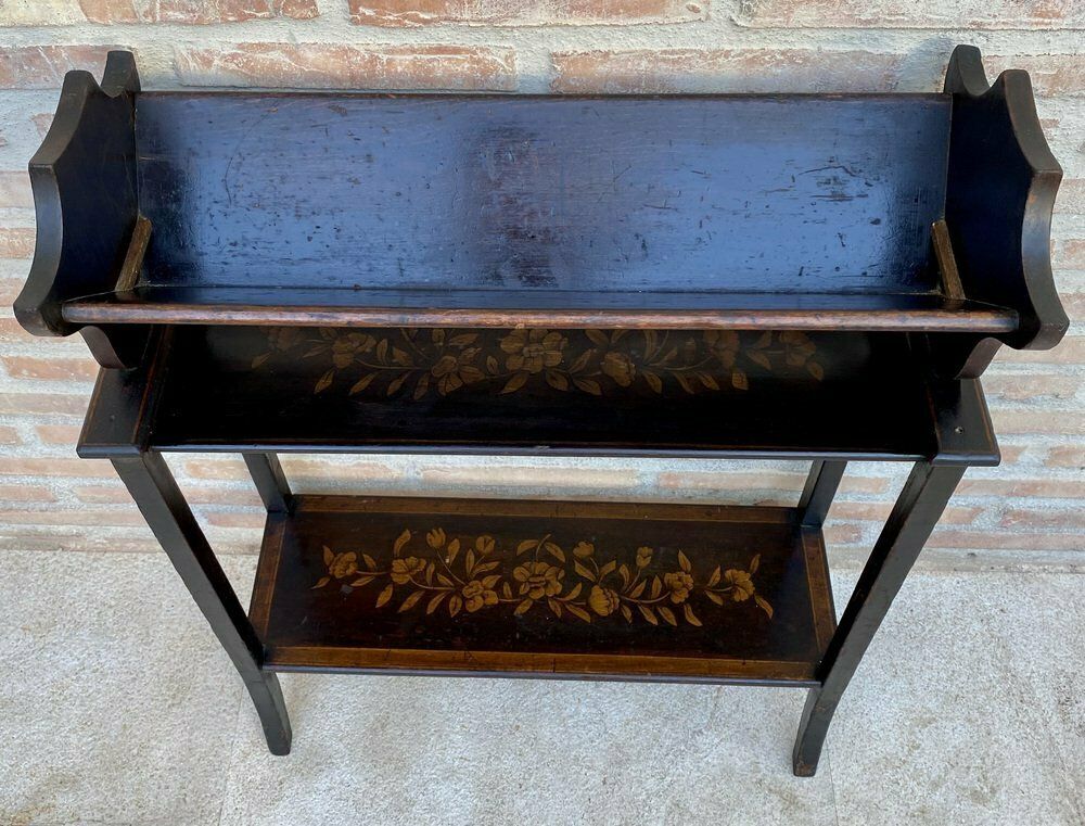 Mid 20th Century Modernist French Wooden Magazine Rack With Marquetry, 1950s photo 1167.0
