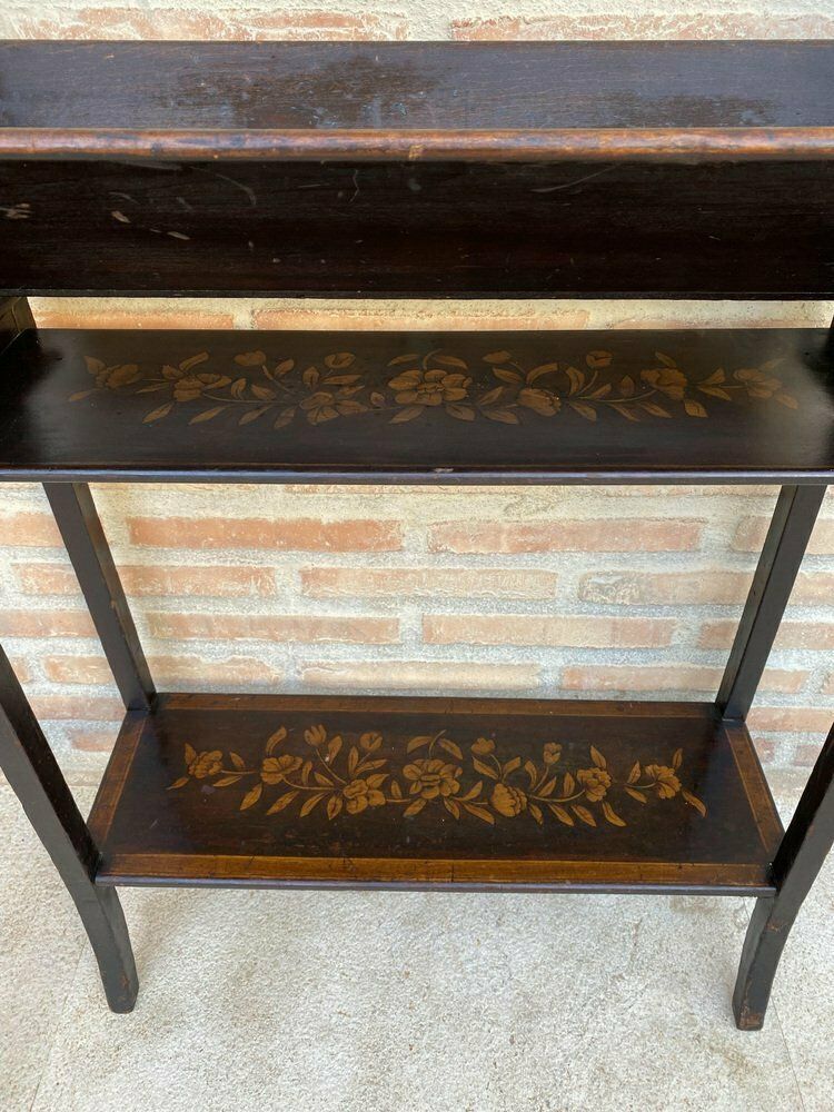 Mid 20th Century Modernist French Wooden Magazine Rack With Marquetry, 1950s photo buy