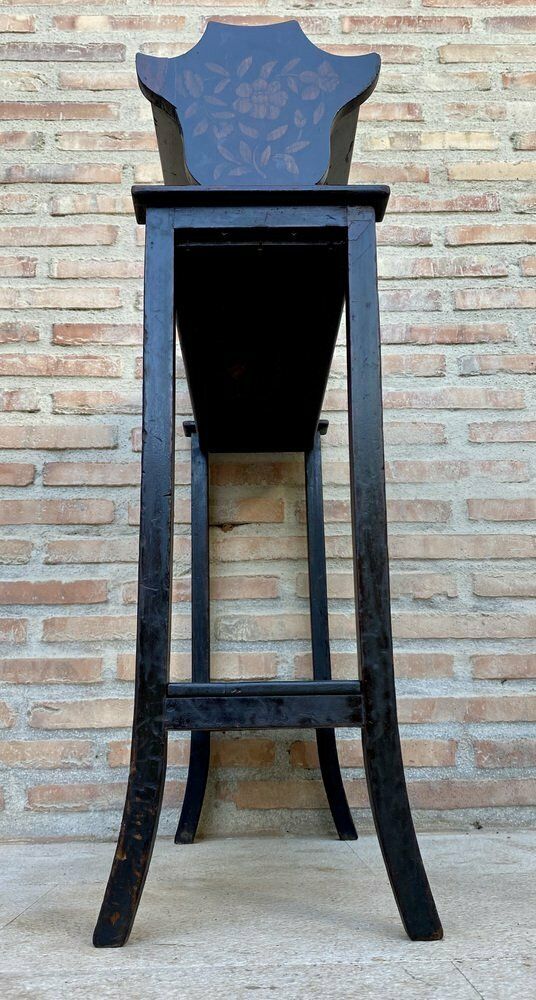 Mid 20th Century Modernist French Wooden Magazine Rack With Marquetry, 1950s photo vintage