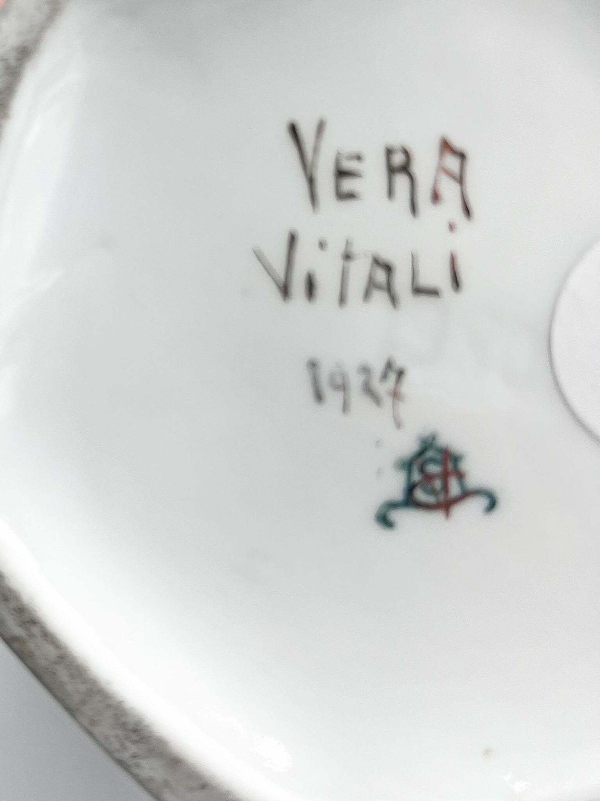 Liberty Hand Painted Ceramic Vase By Vera Vitali From 1927 photo for sale
