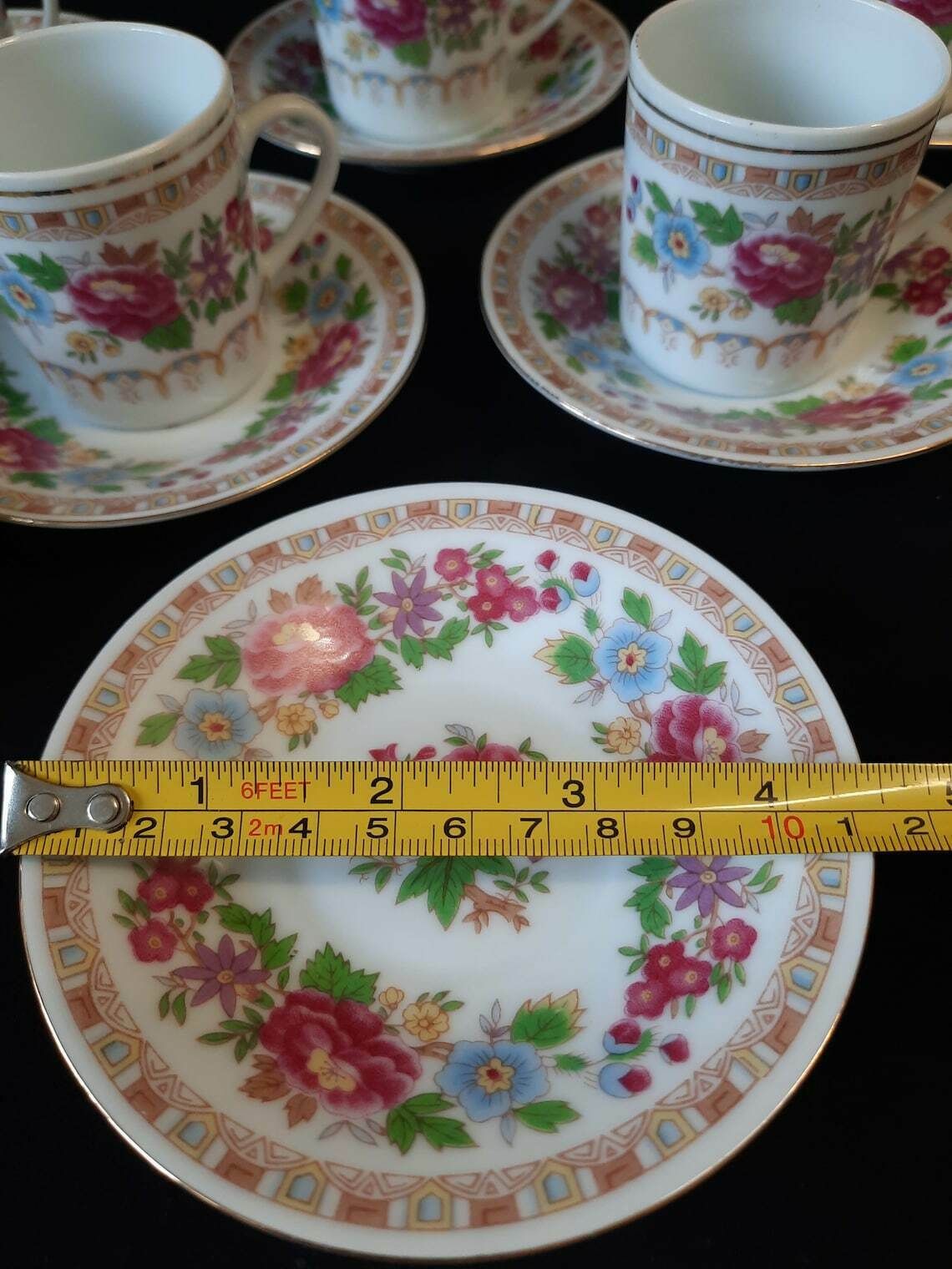 Liling Demitasse Espresso Cup And Saucer Set X 6. Similar To Ling Rose. photo buy