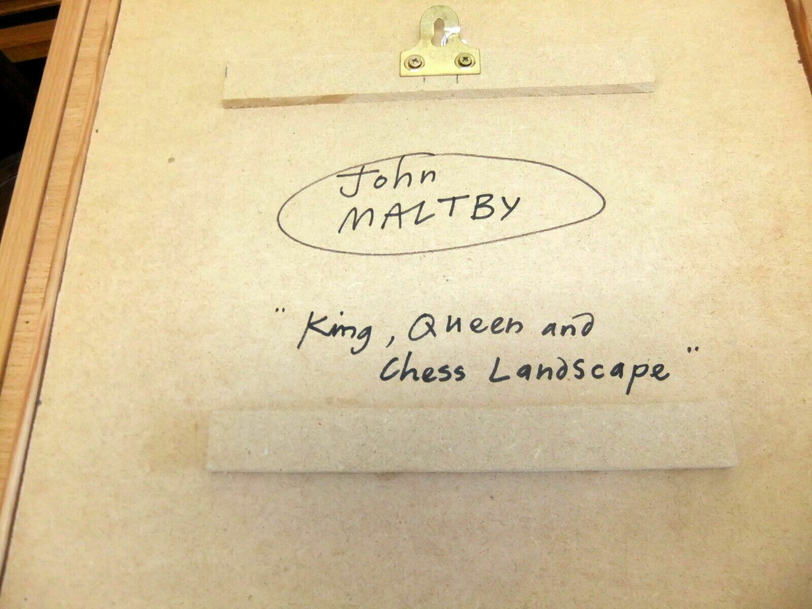 John Maltby King Queen And Chess Landscape Framed Plaque. photo 2250.0