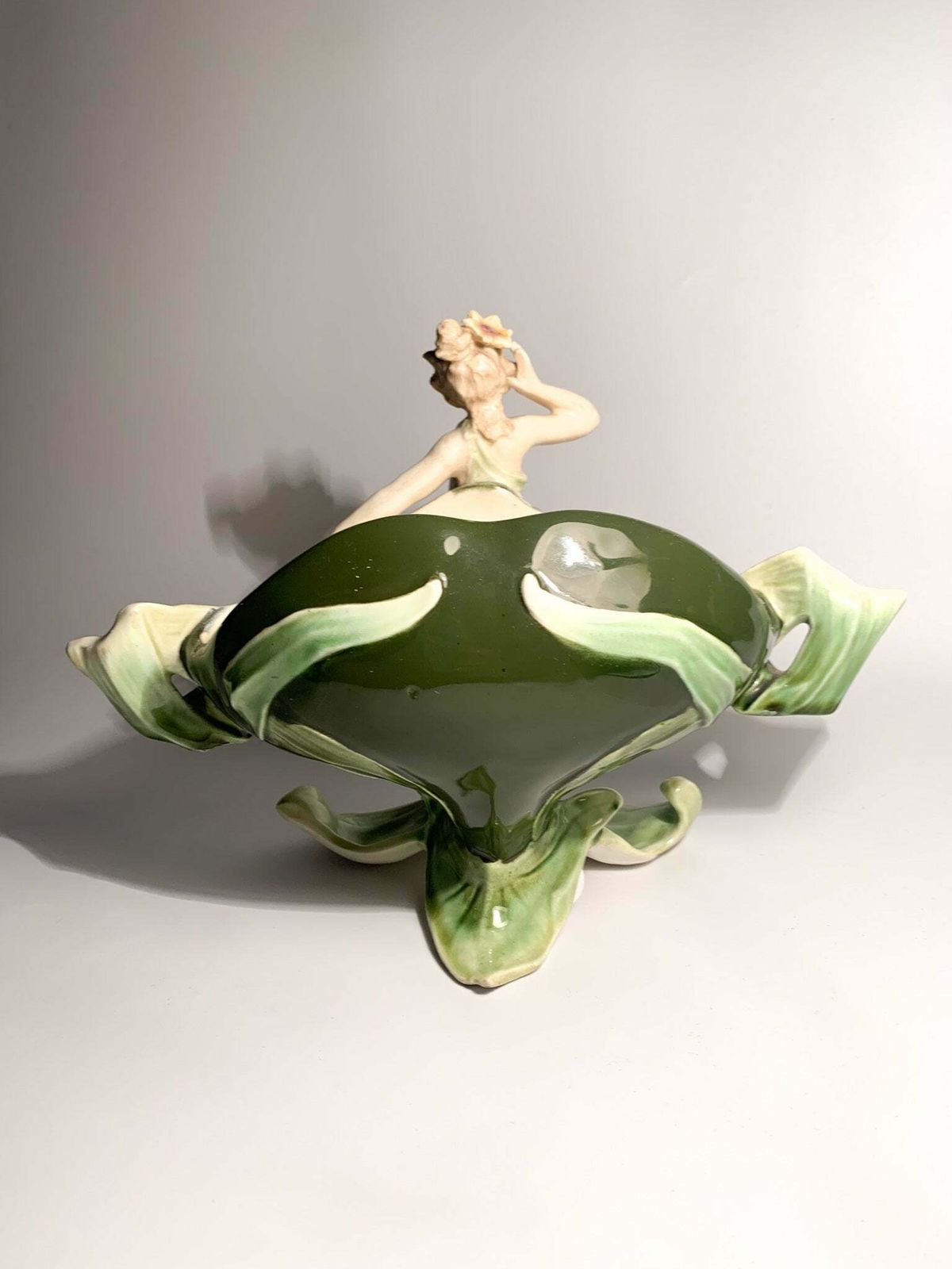 Home Decor French Ceramic Sculpture Of Liberty Lady With Flower Holder From The Early Twentieth Century photo