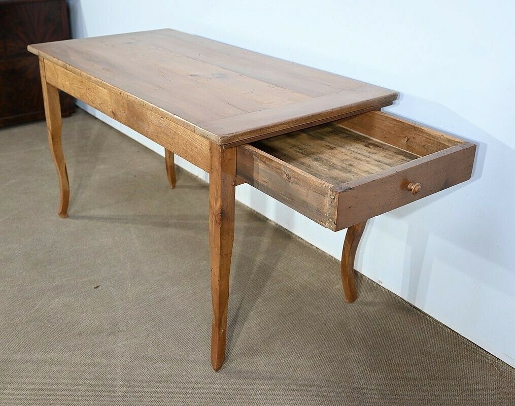 photo vinterior Farm Table In Blond Cherry, Louis XV Style – 2nd Part Of The 19th Century