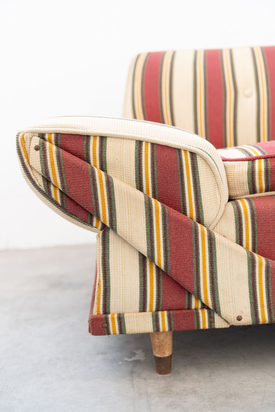 photo for sale American Lounge Furniture In Original Striped Fabric1970s