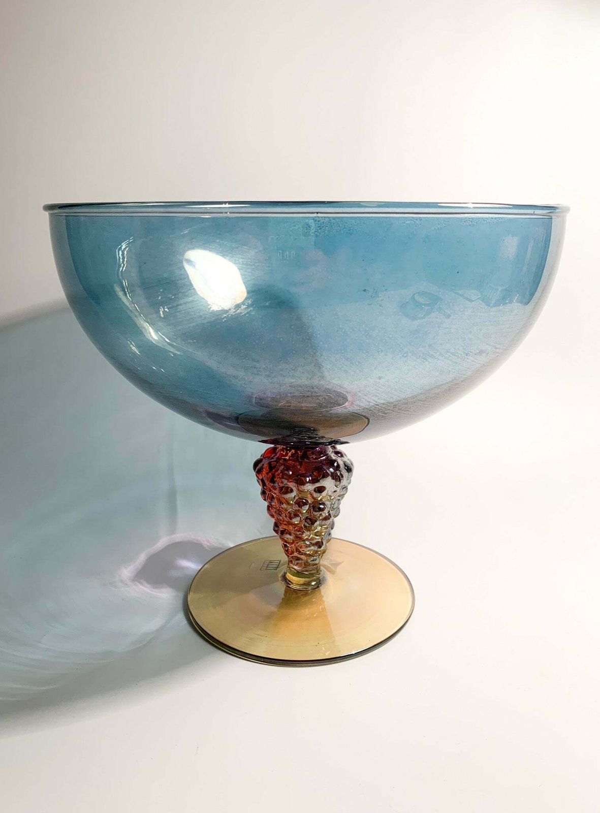 Hand Blown Glass Centerpiece By Pitti Studio From The 1980s photo Home Decor
