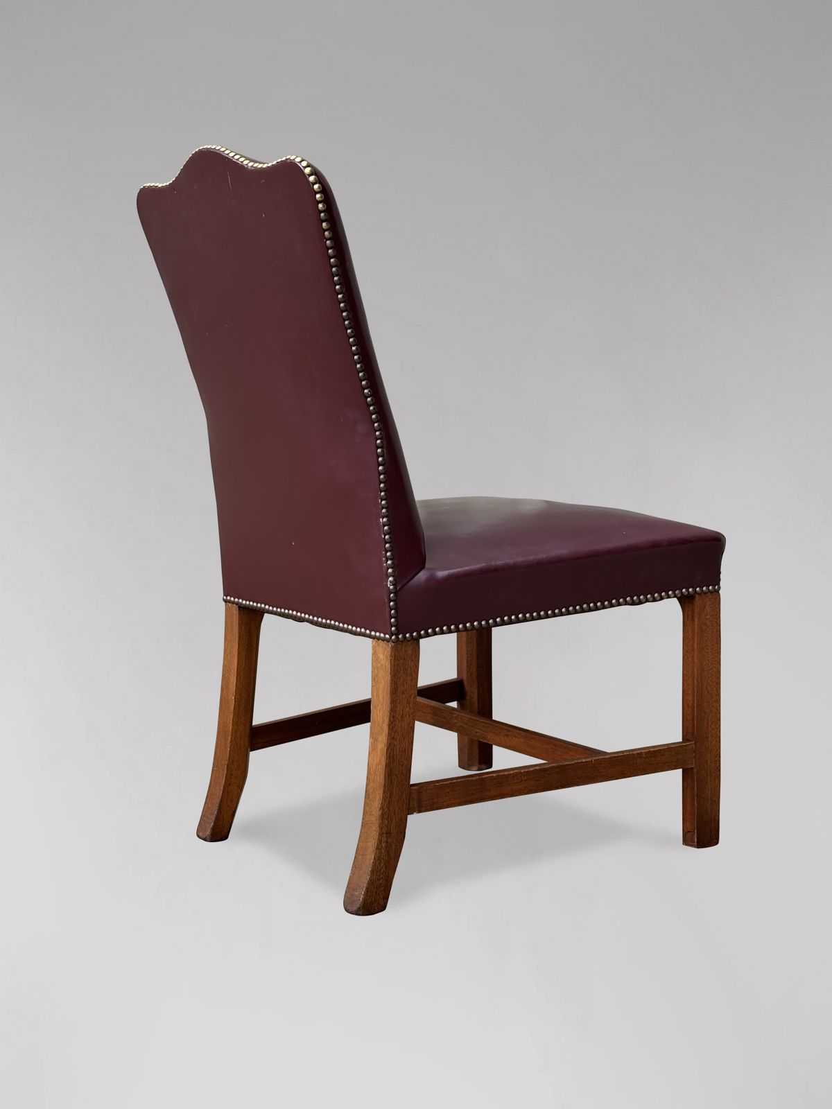 Set Of 6 George III Style Burgundy Leather Dining Chairs photo 1900.0