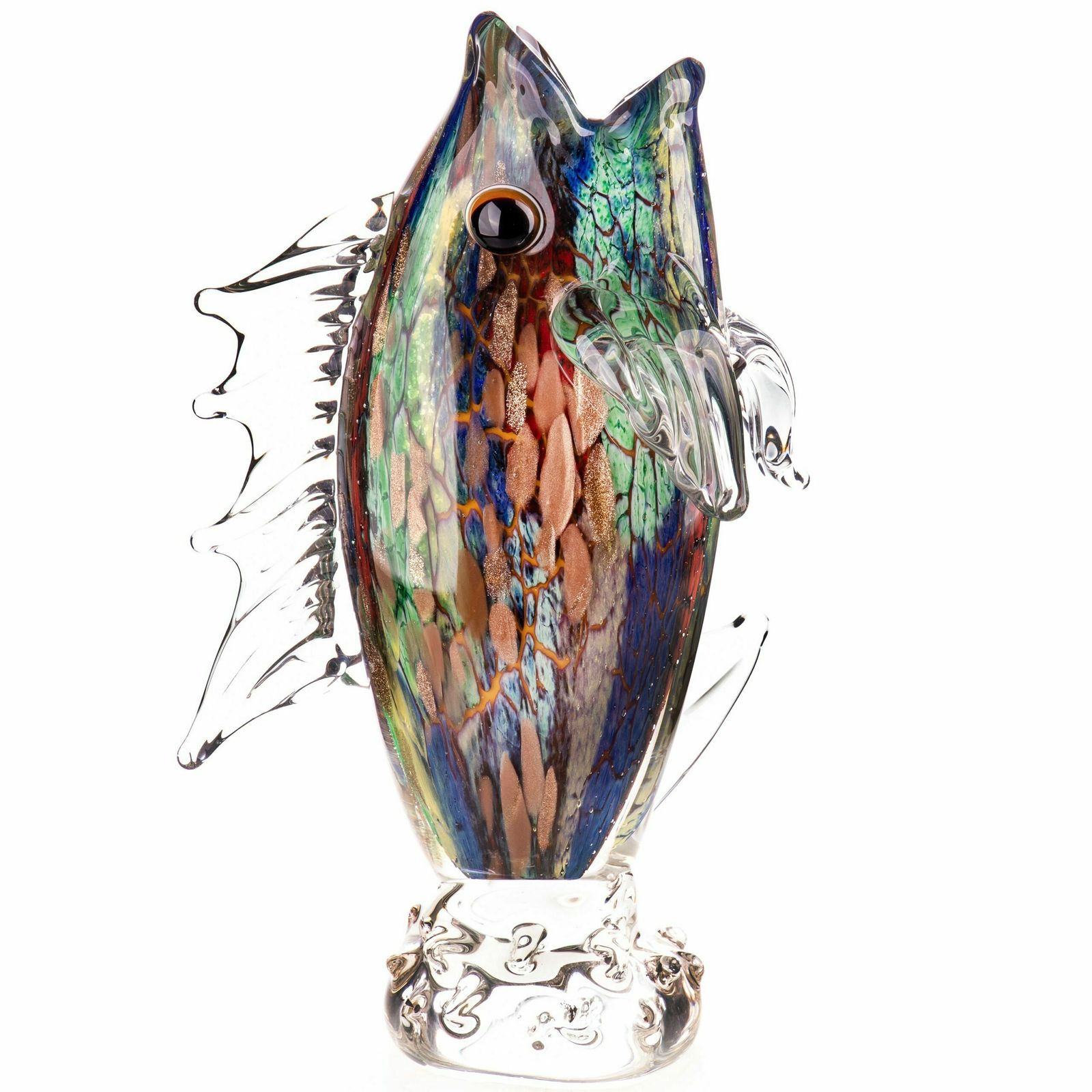 Handcrafted Maurano Stil Glass Fish Sculpture photo for sale