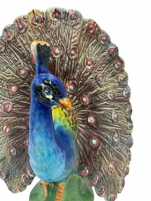 Peacock Sculpture In Bassano Ceramics From The 1950s photo Art