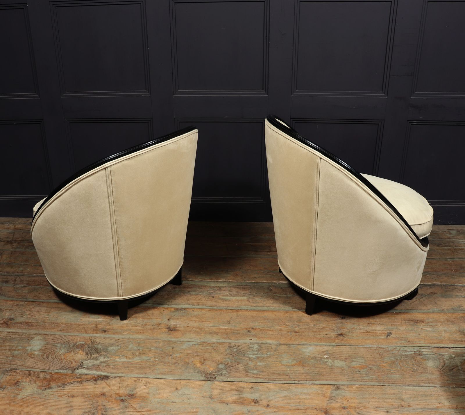French Art Deco Salon Chairs Manner Of Ruhlman C1925 photo vintage