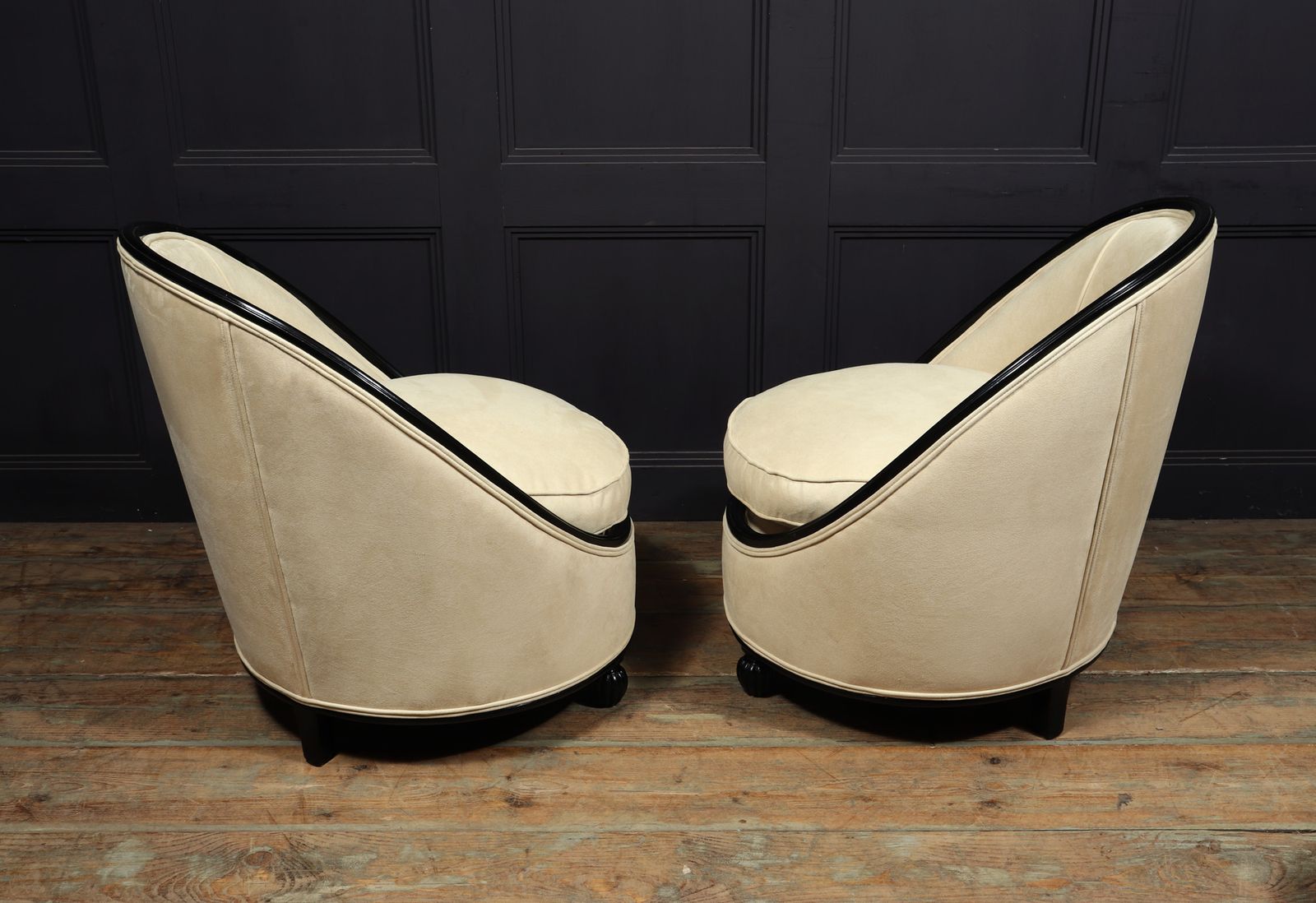 Furniture French Art Deco Salon Chairs Manner Of Ruhlman C1925 photo