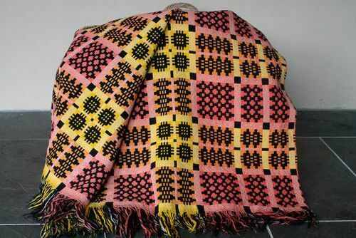 Vintage Welsh Blanket In A Caernarfon Pattern photo for sale