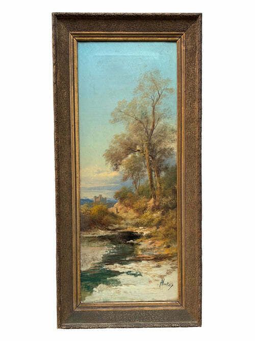 Oil Painting On Canvas Of Autumn Landscape By Henry Markò, Early Twentieth Century