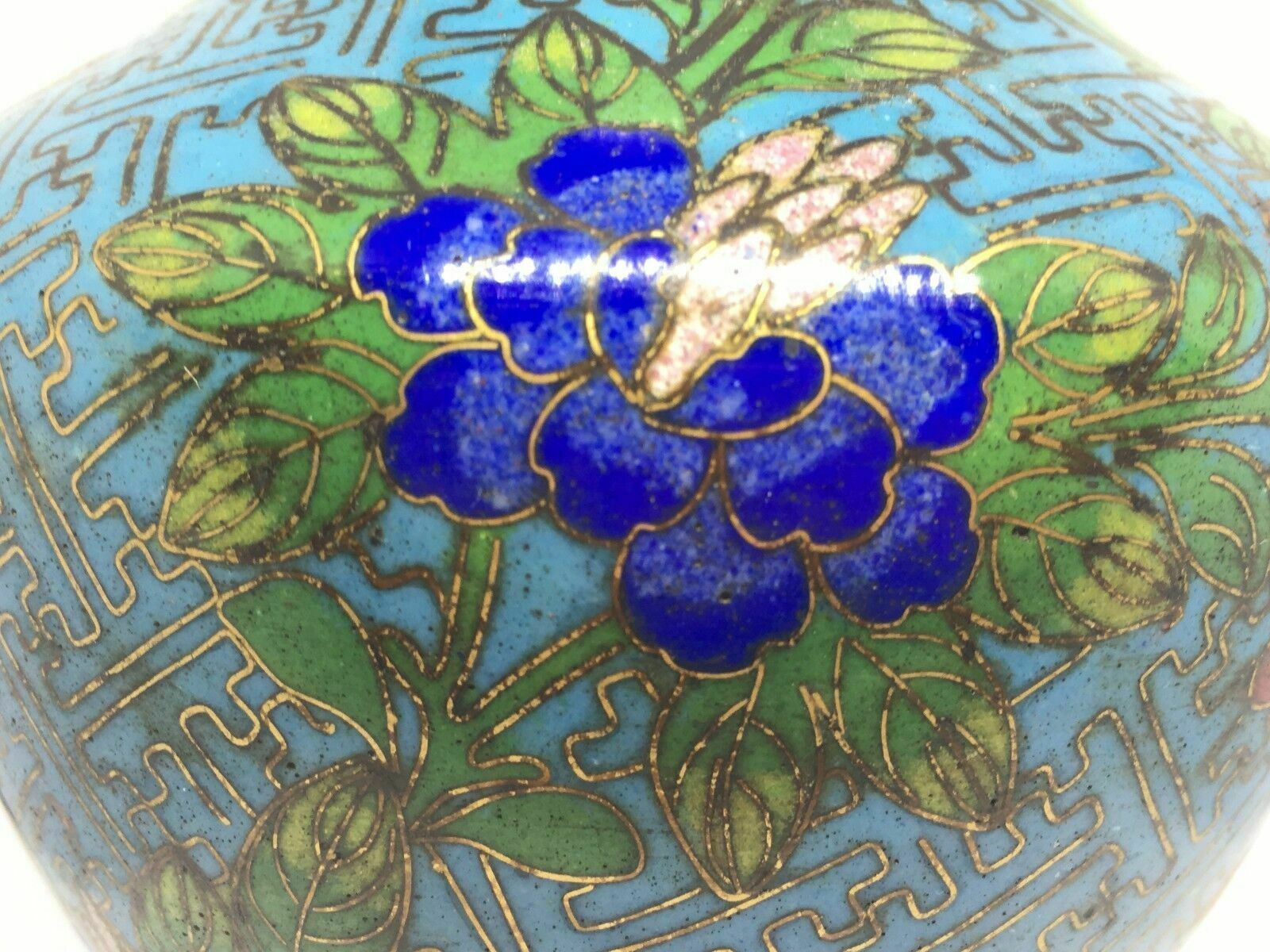 Antique Chinese Copper/Bronze Cloisonne Vase    Circa 1900, Late Qing Dynasty Or photo Home Decor