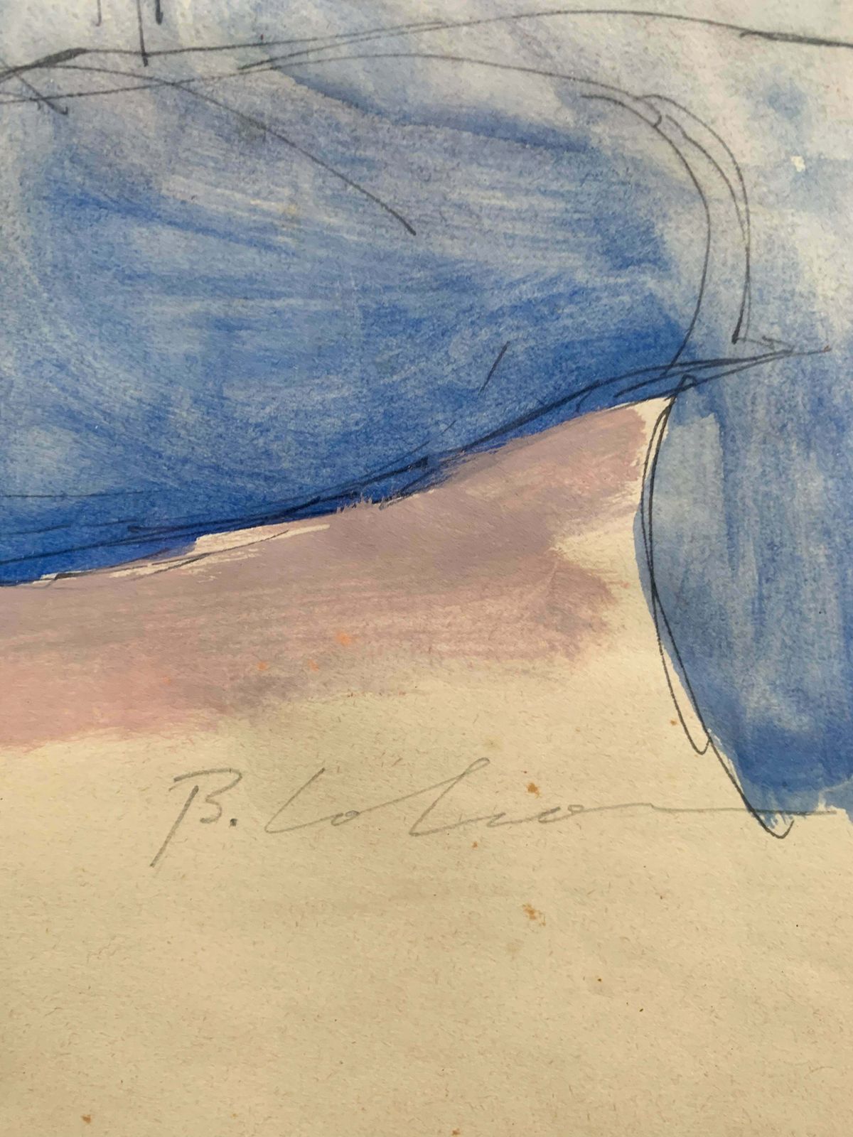 Watercolor Of A Woman's Nude From The 80s photo furniture