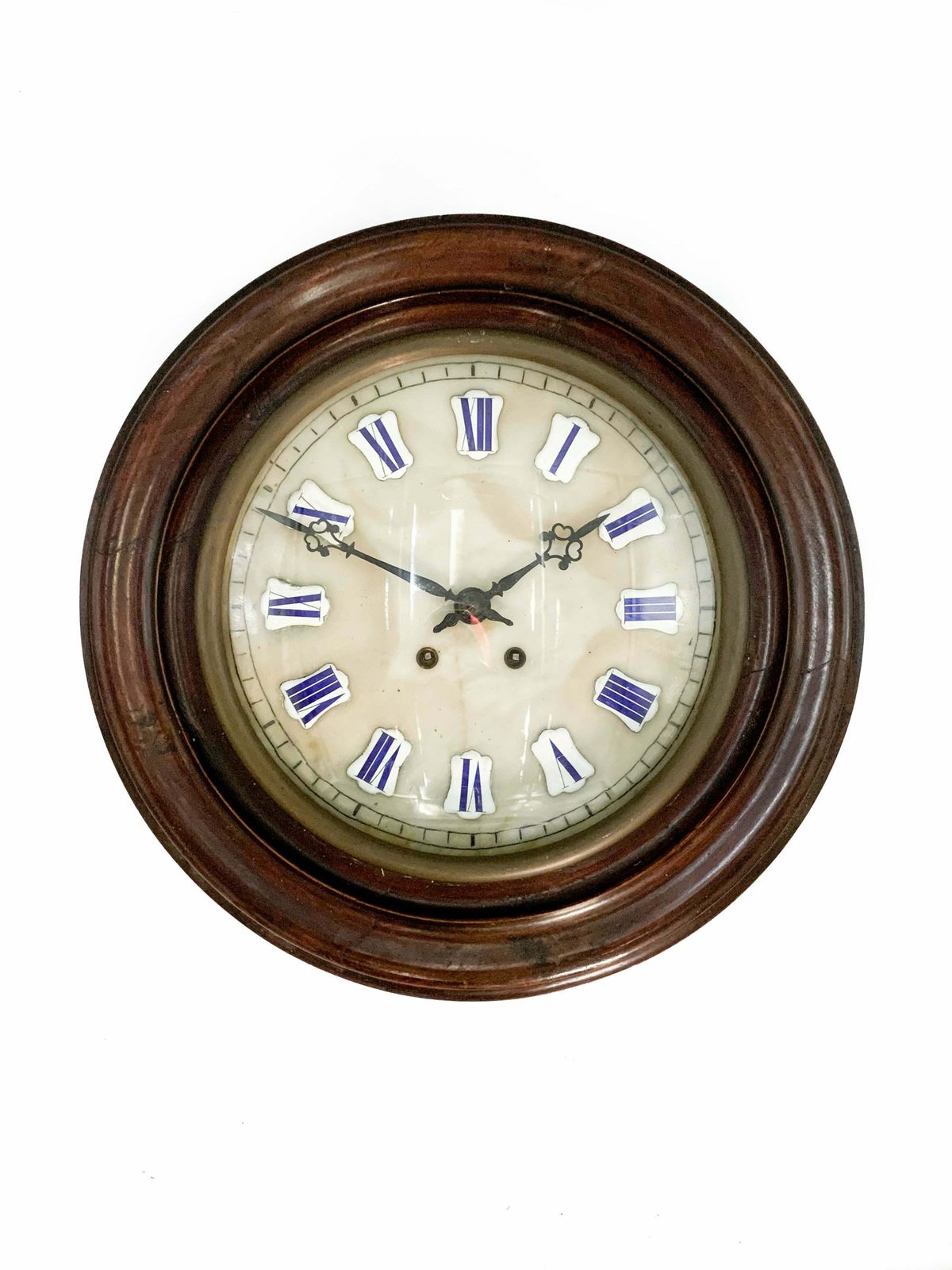 Bull's Eye Clock In Marble And Ceramics From The 1920s