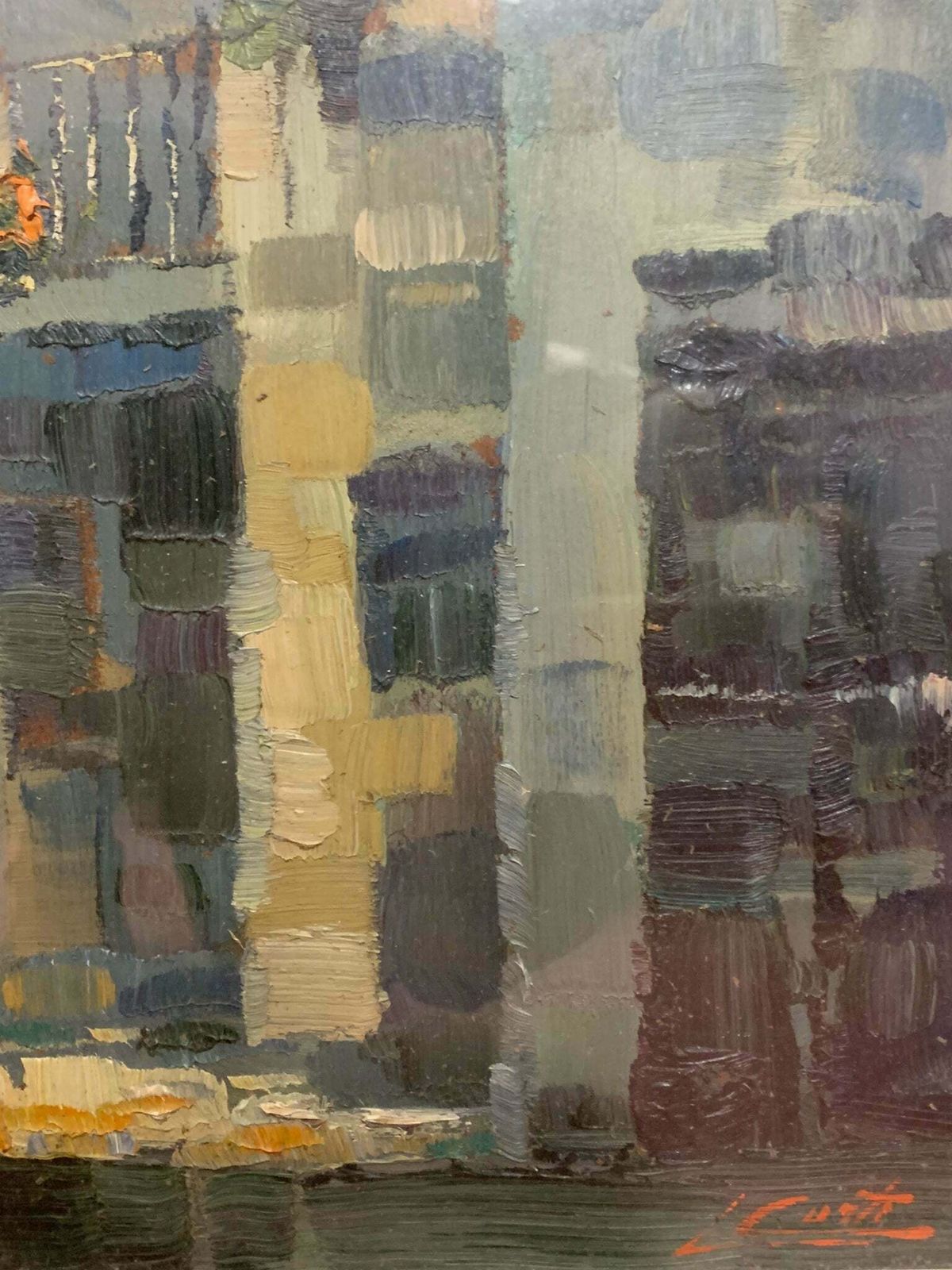Pair Of Oil Paintings On Canvas Depicting Canobbio By Antonio Curti, 1950s photo 722.5