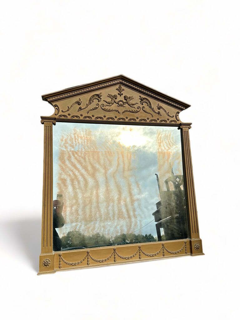 Beautiful Decorative Large Gilt Antique Georgian Style Overmantel/Hallway Statement Mirror photo Home Decor