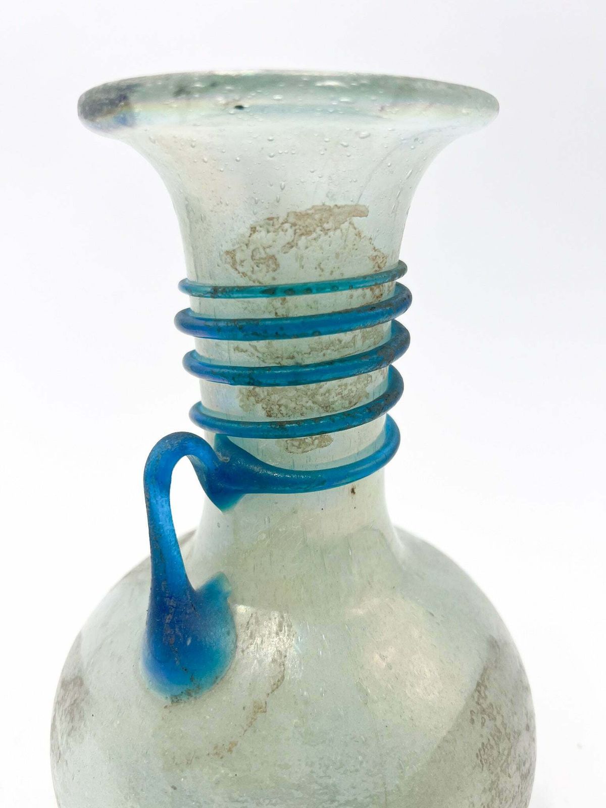 Light Blue Vase In Scavo Cenedese Glass From The Early Twentieth Century photo Home Decor