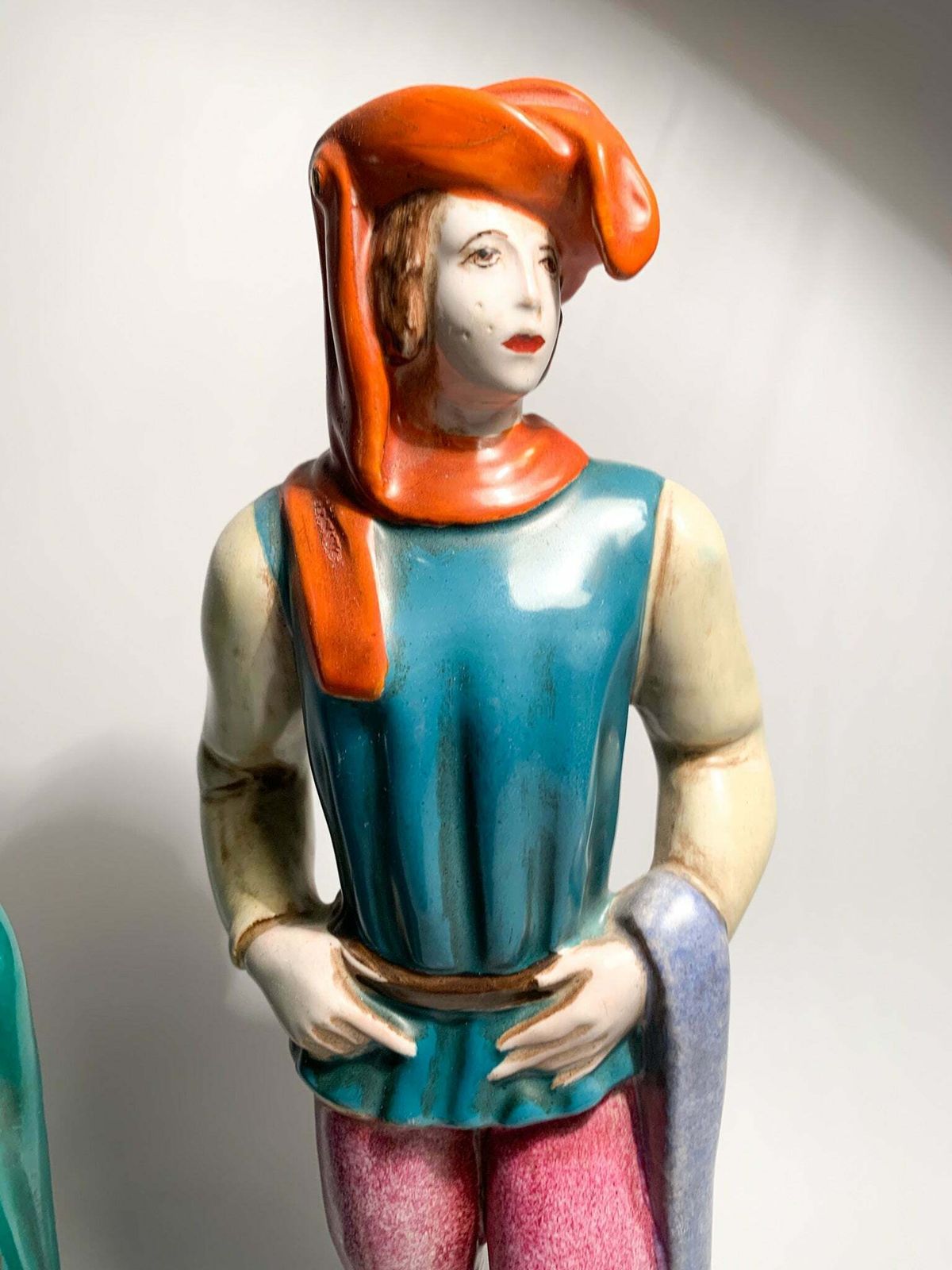 Pair Of Ceramic Lady And Gentleman Figurines By Zaccagnini From The 1940s photo furniture