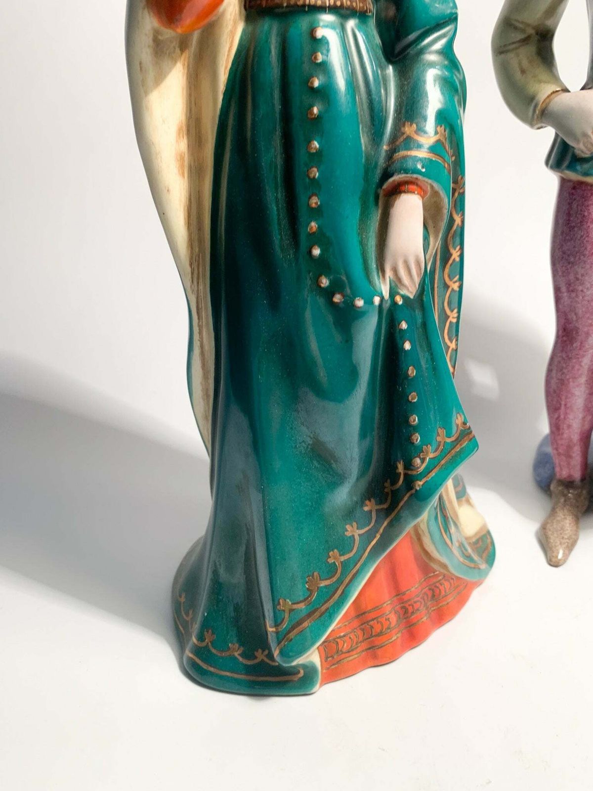 Pair Of Ceramic Lady And Gentleman Figurines By Zaccagnini From The 1940s photo vinterior