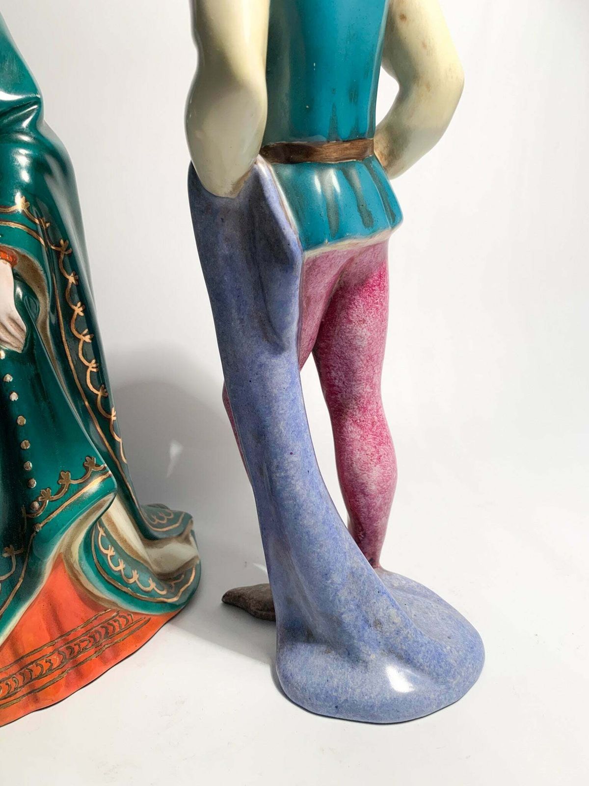 photo buy Pair Of Ceramic Lady And Gentleman Figurines By Zaccagnini From The 1940s