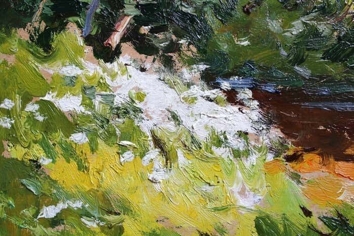 Edgars Vinters Little River. 1983, Cardboard, Oil, 24x33 Cm photo 409.0