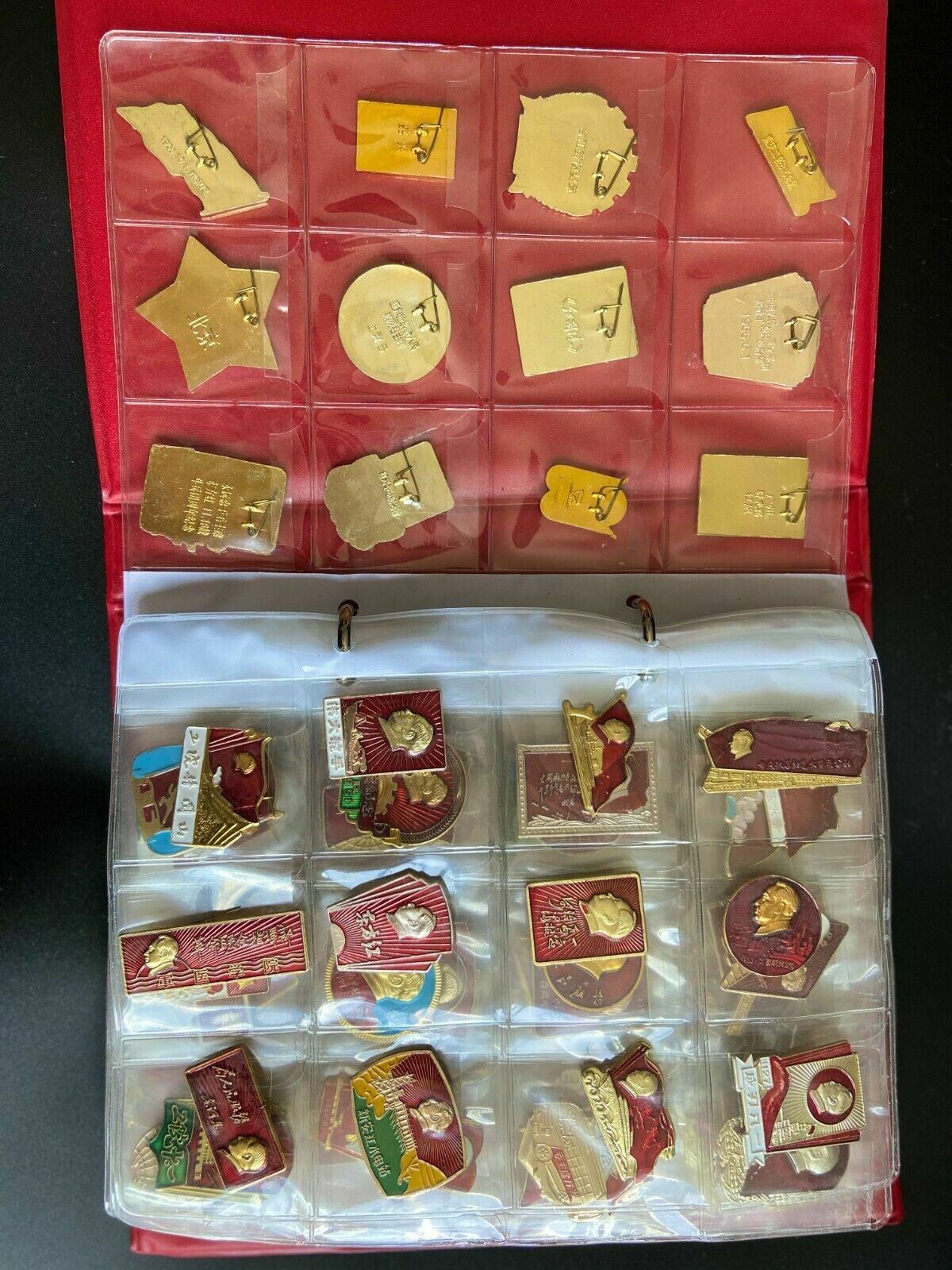 Collection Of Red Chairman Mao Badge Medal Commemorative Medals 120pcs photo for sale