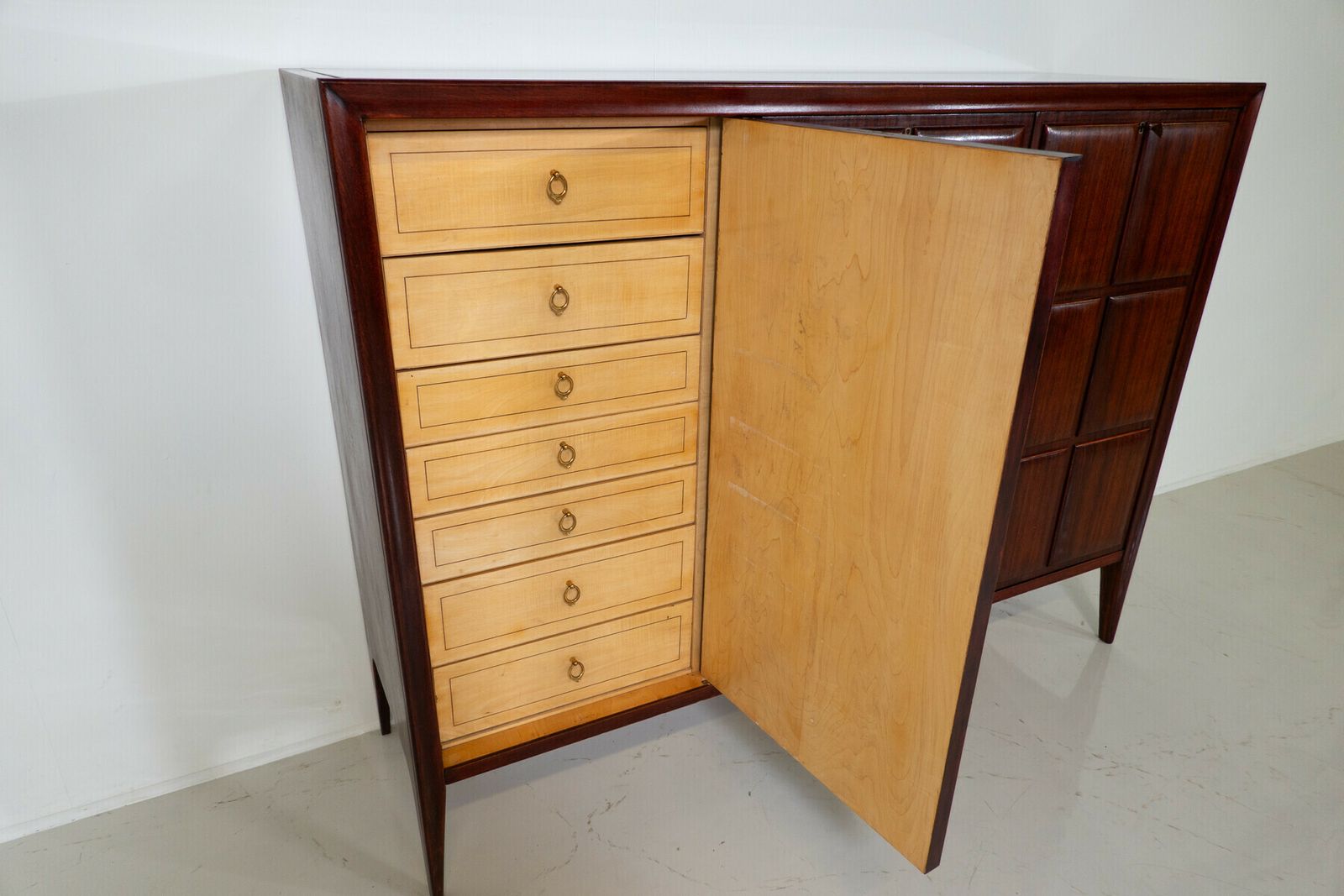 photo furniture Mid Century Modern Sideboard In The Style Of Borsani, Italy, 1960s