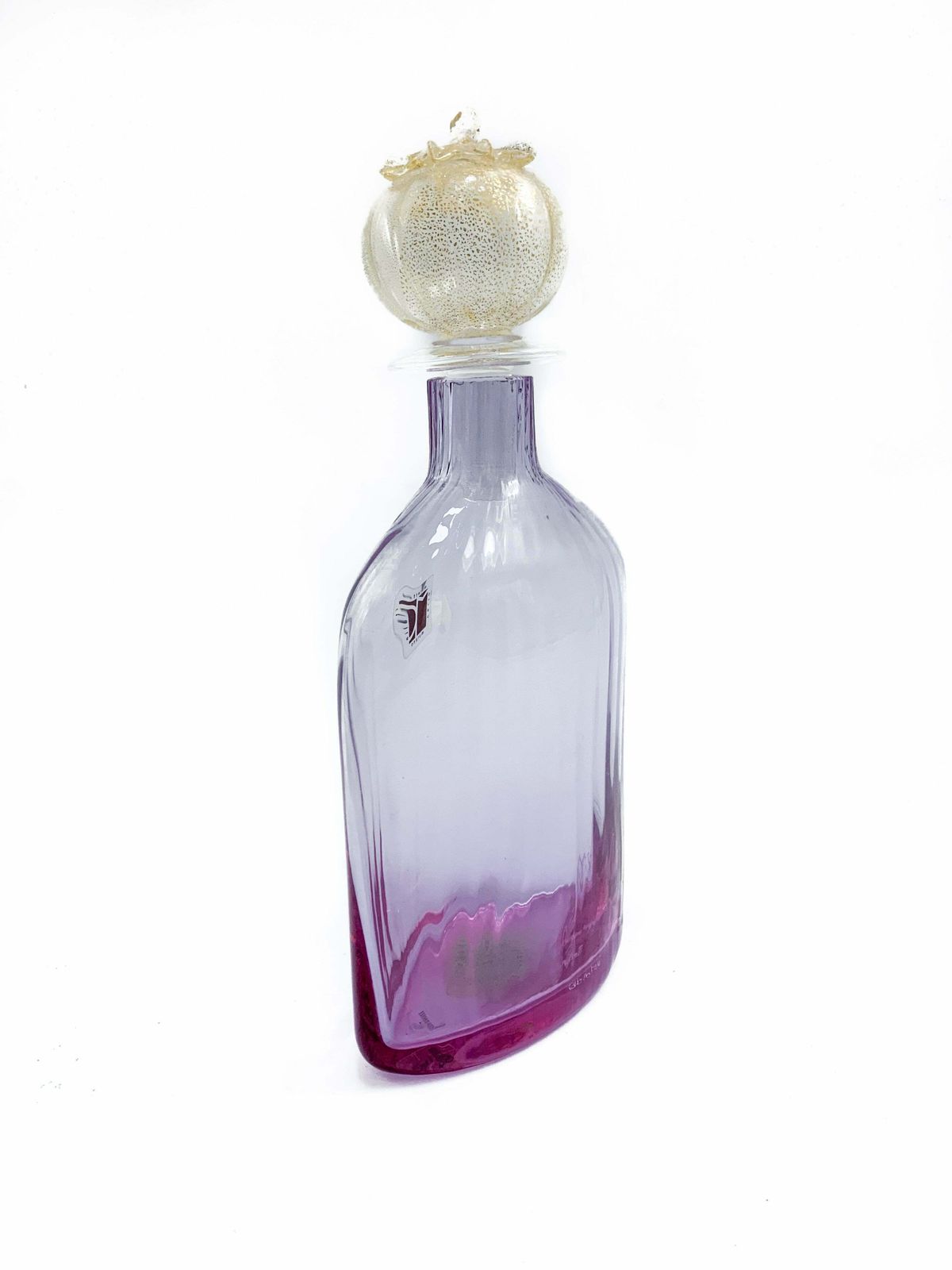 Murano Glass Bottle Signed Carlo Moretti photo 156.25
