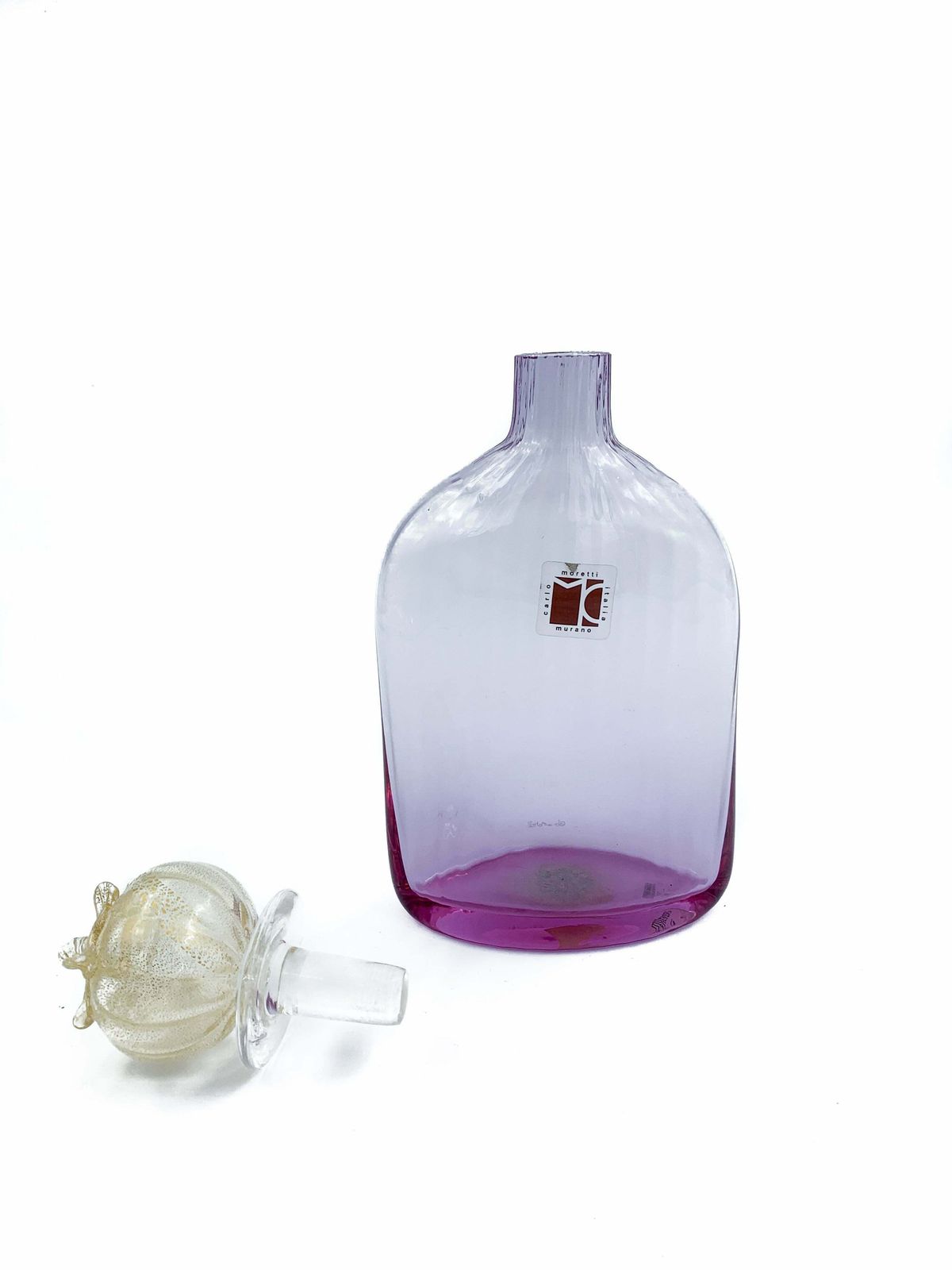 Murano Glass Bottle Signed Carlo Moretti photo buy