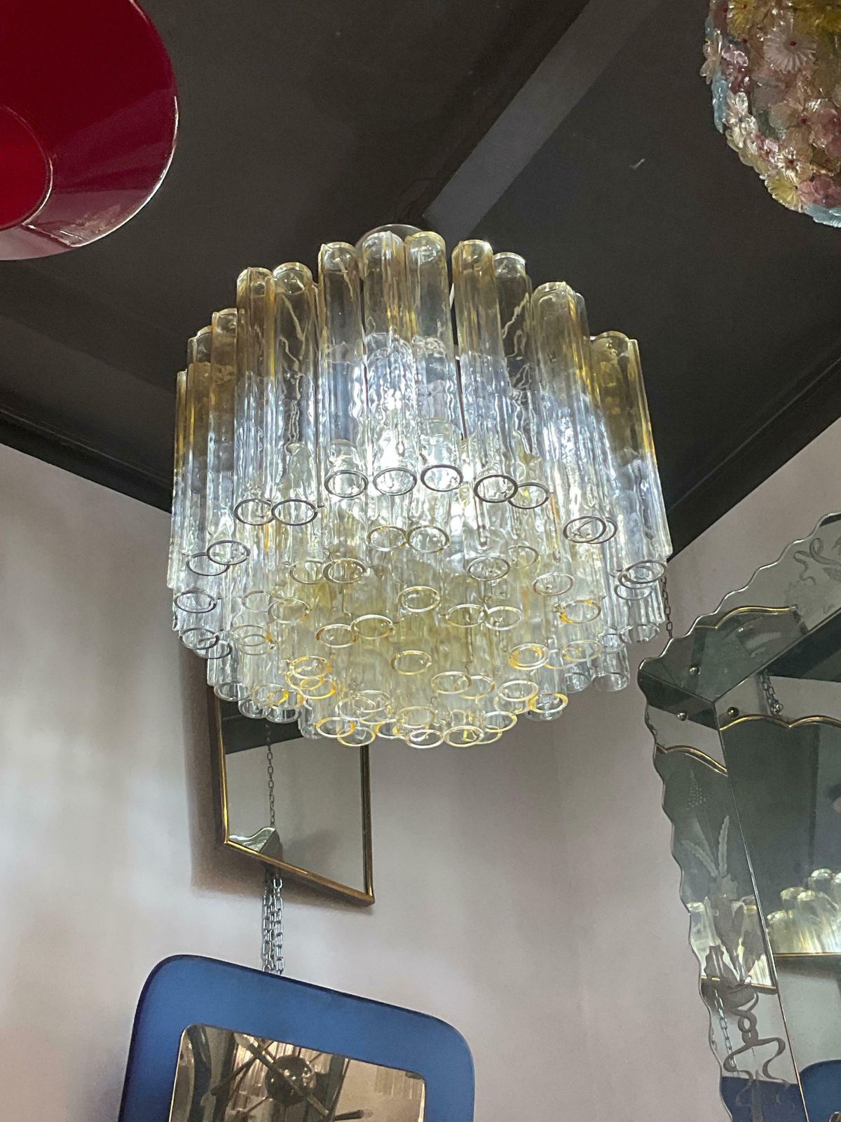 Venini   Ludovico Diaz De Santillana   Stockings Model Chandelier   Murano 1970 photo furniture
