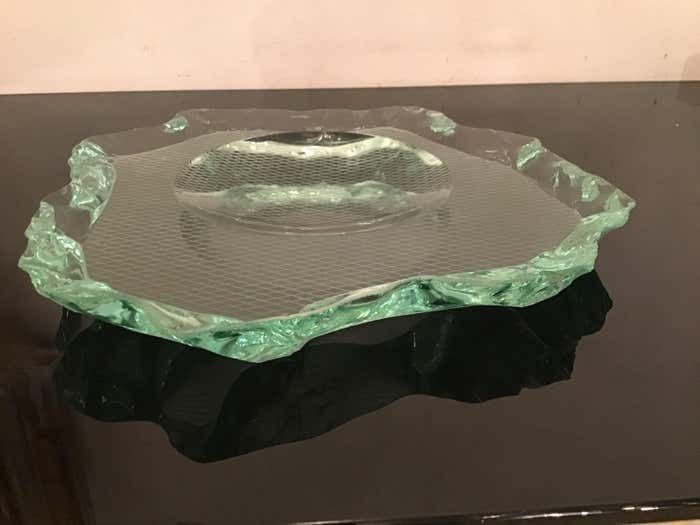 Fontana Arte Pietro Chiesa Empty Pockets/Ashtray/Centerpiece Glass, 1950, Italy photo furniture
