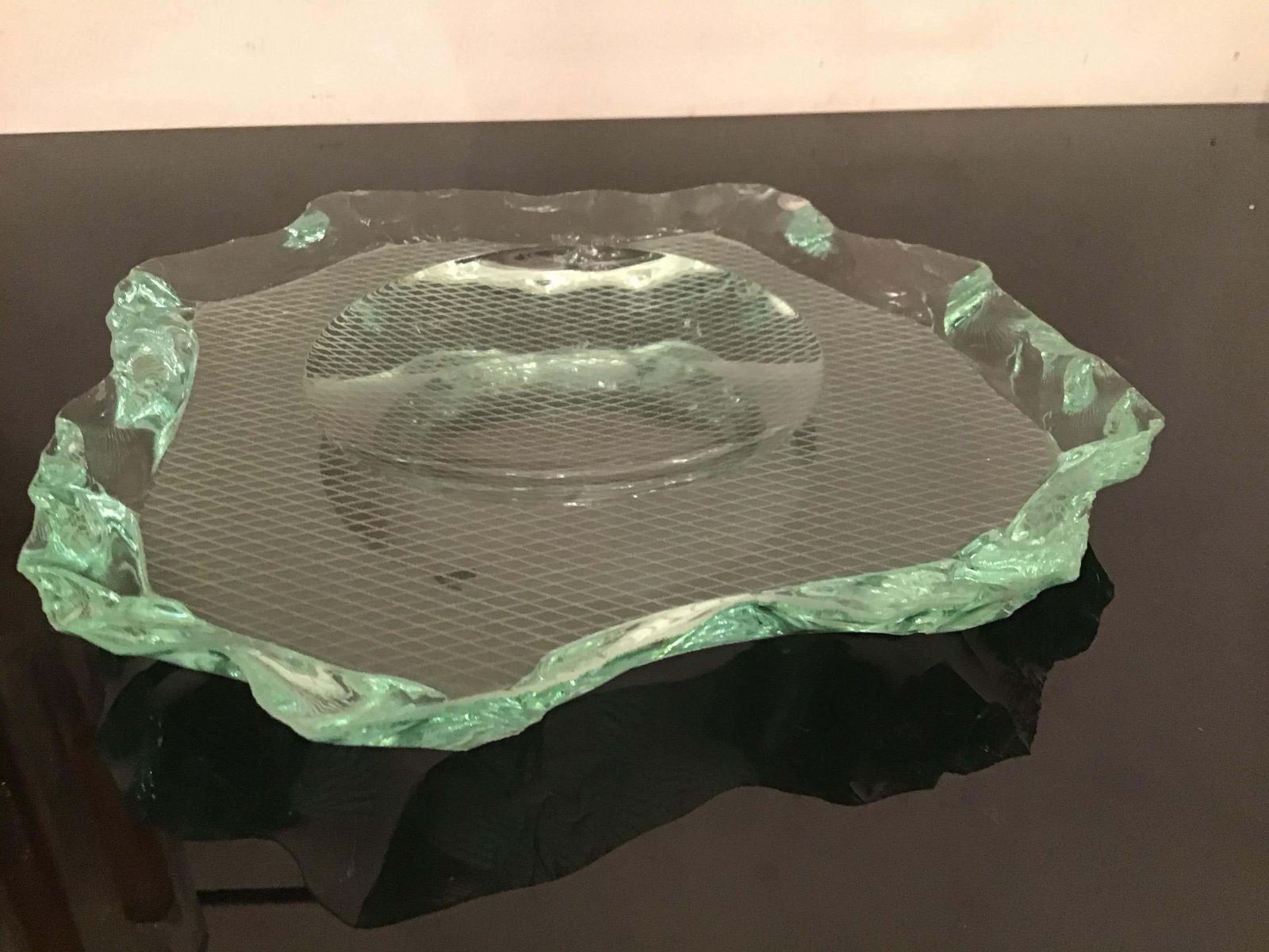 Fontana Arte Pietro Chiesa Empty Pockets/Ashtray/Centerpiece Glass, 1950, Italy photo for sale