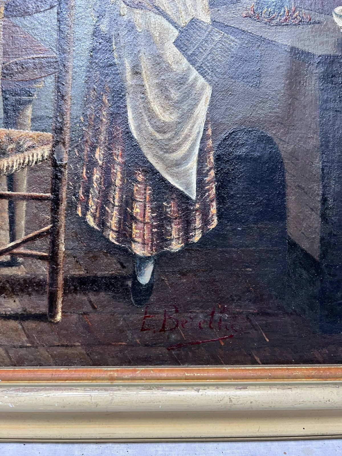 Painting "Sins Of Gluttony" By E. Benelli From 1944 photo for sale