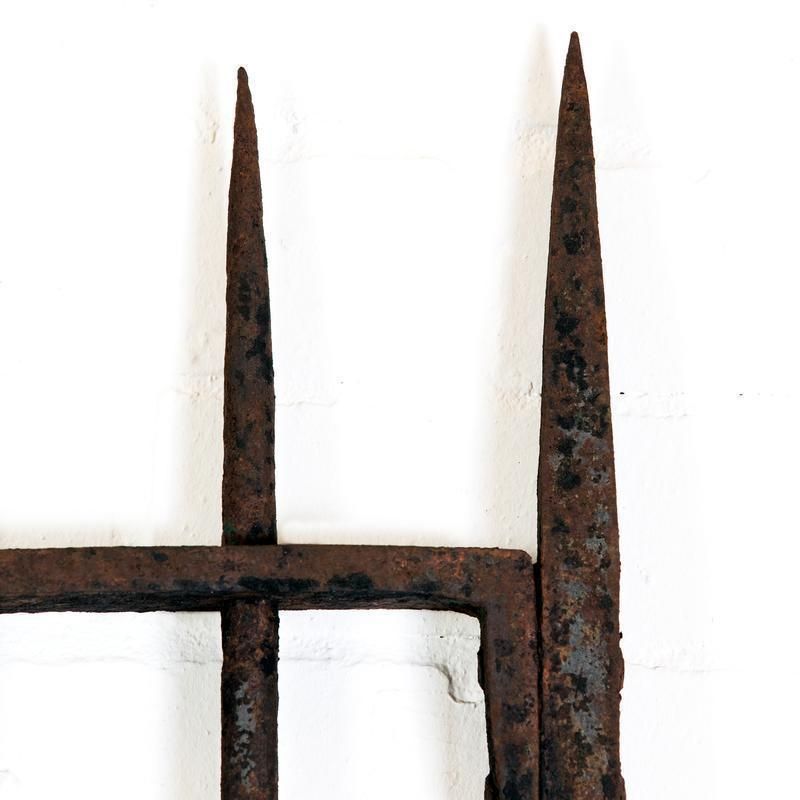 Antique Wrought Iron Gate With Spikes photo furniture