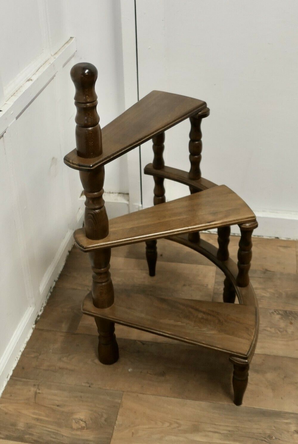 Spiral Library Steps With Turned Supports photo for sale