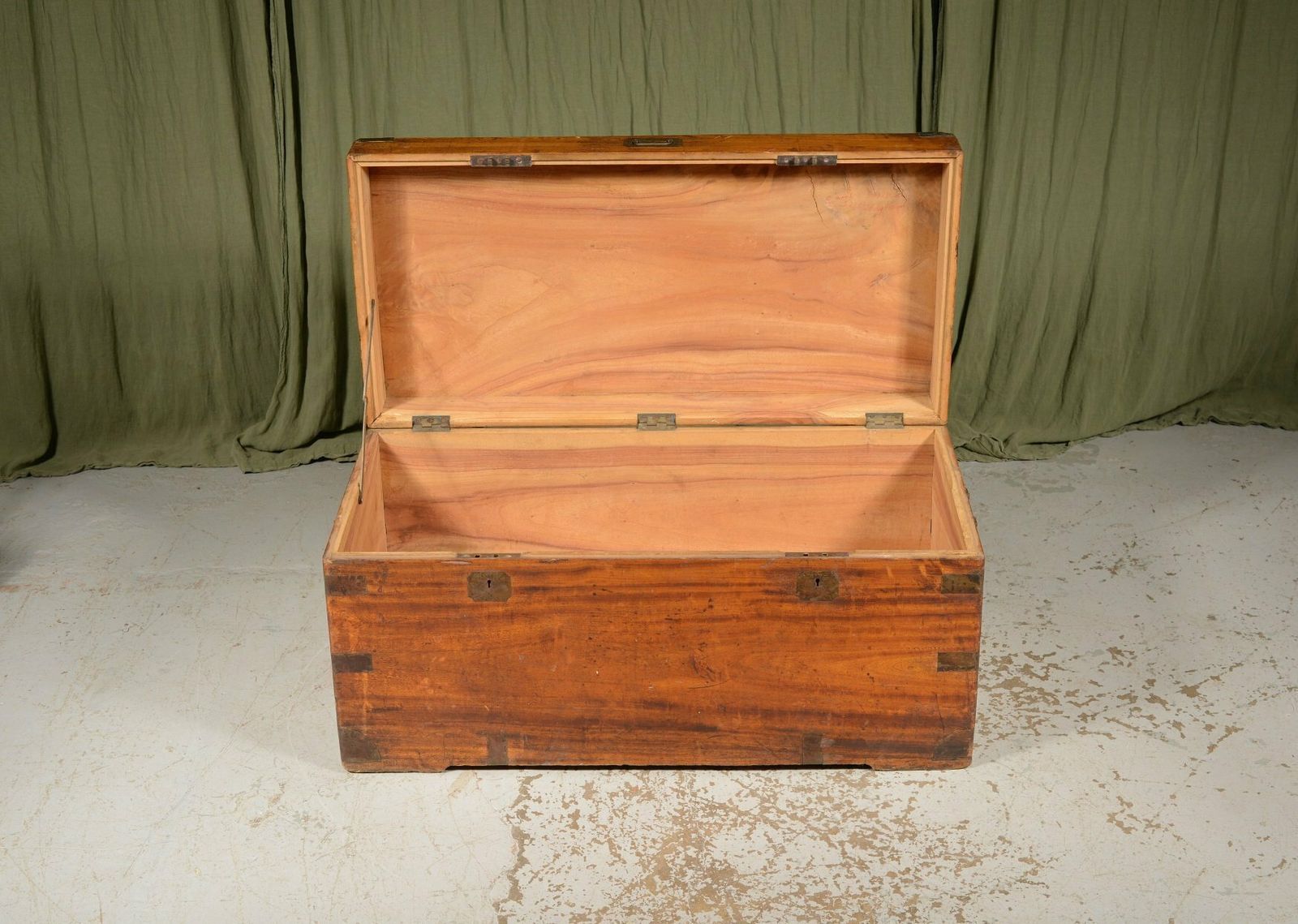 A Chinese Export Brass Mounted Camphor Wood Chest   C.1870 photo buy