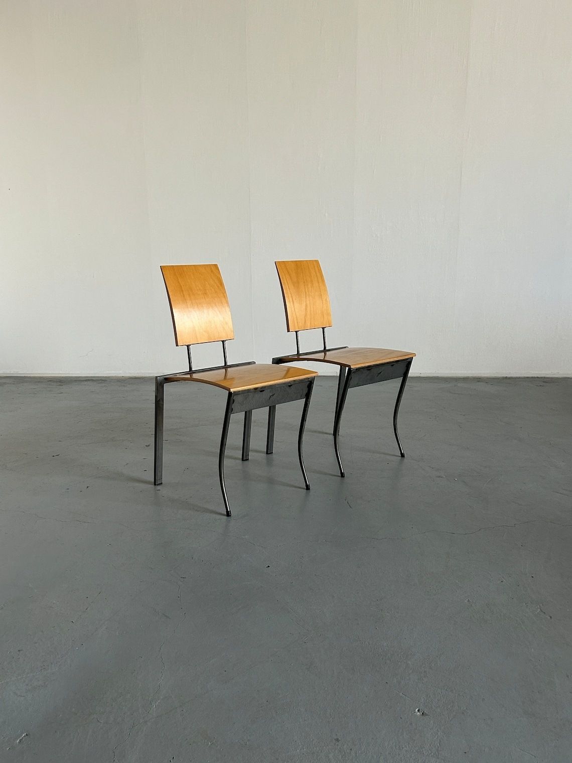 1 Of 2 Sculptural Memphis Design Postmodern Chairs By Karl Friedrich Förster For Kff, 1980s Germany photo furniture