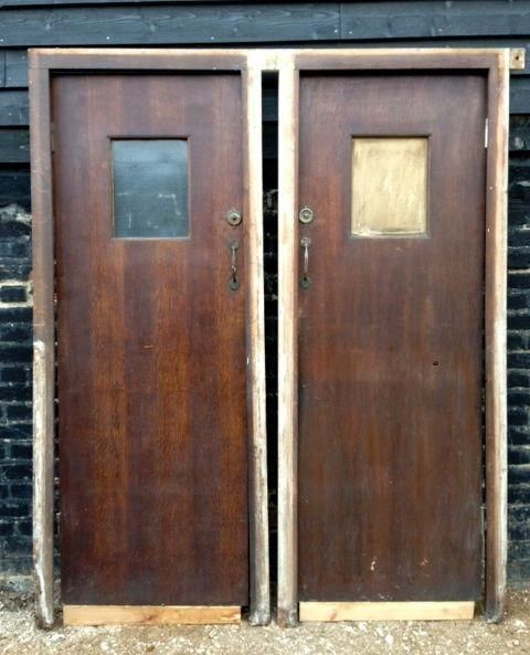 Mid Century Oak Cubicle Doors