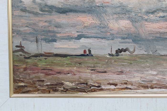 photo for sale Clouds Over The Sea 1974 Cardboard Oil