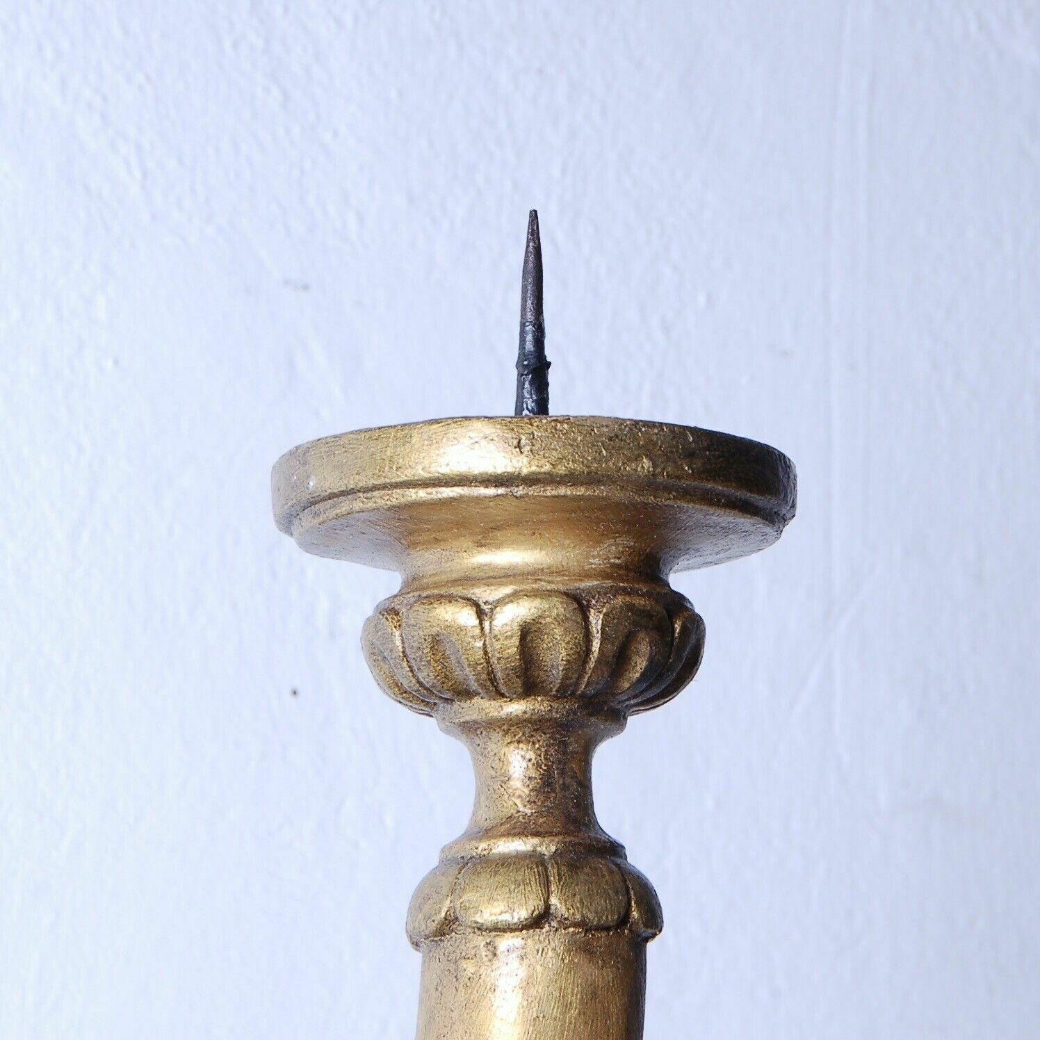 Old Wall Candle Holder From The 19th Century With An Ecclesiastical Gilded Wooden Arm photo buy