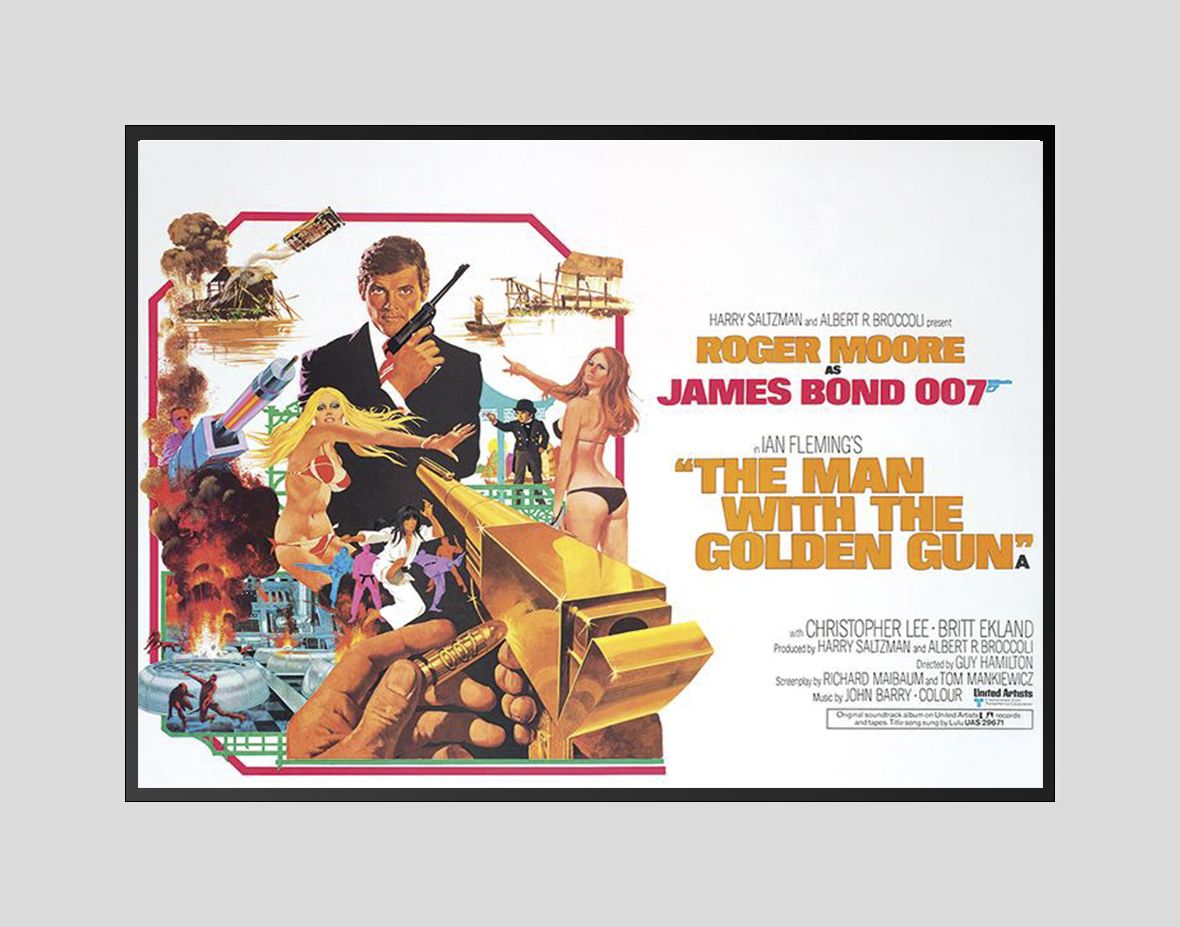 The Man With The Golden Gun 1974 Canvas Print Black Framed
