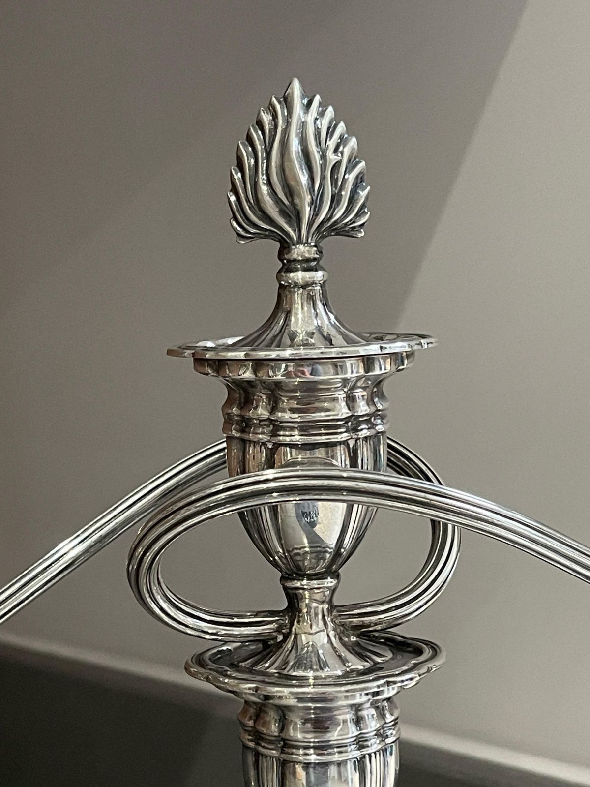 Antique Candelabras A Pair Of Elegant Sterling Silver Candle Holders Hallmarked photo vintage