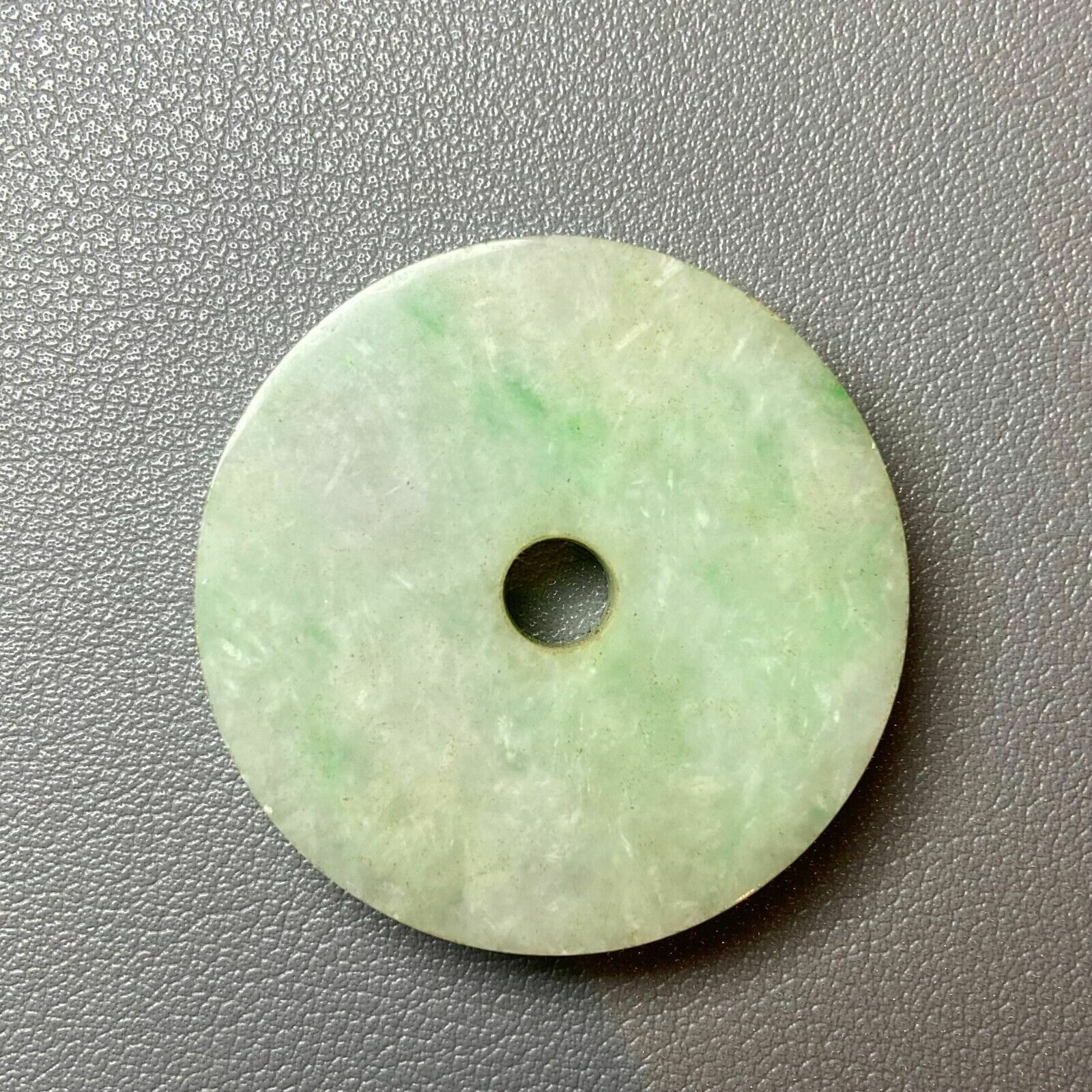 Grade A Apple Green Jadeite Jade Carved Ping An Kou photo for sale