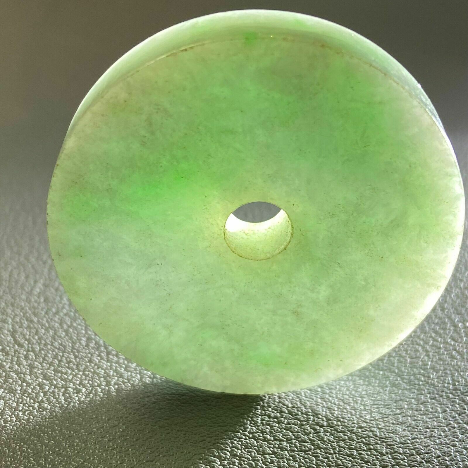 Grade A Apple Green Jadeite Jade Carved Ping An Kou photo vinterior