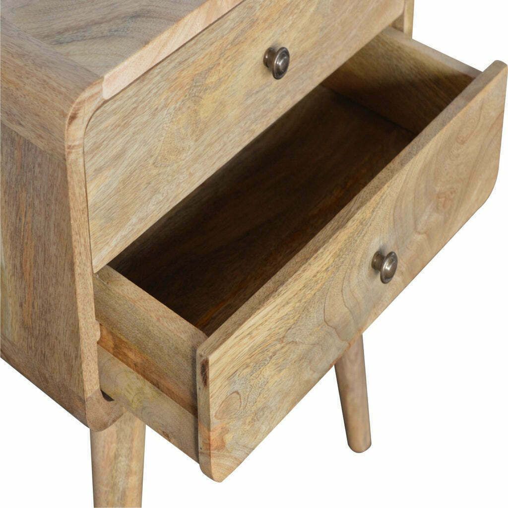 2 Drawer Curved Oak Ish Bedside photo buy
